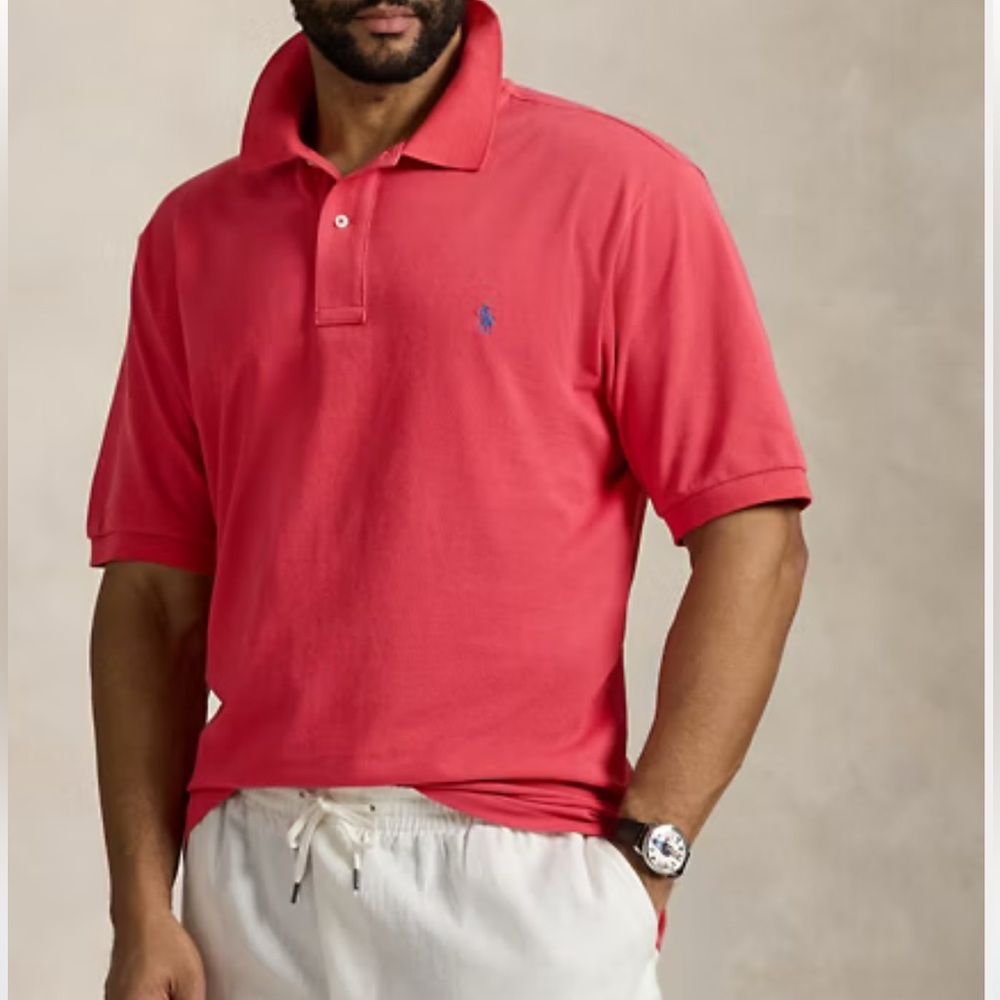 Polo Ralph Lauren blue label spring red shirt sleeve polo shirt Size L